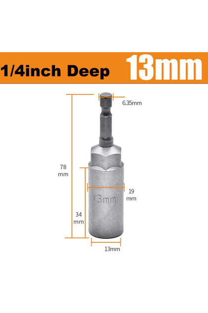 13mm 5.5mm-19mm Hex Sockets Sleeve Nozzles Nut Driver Set Screwdriver Set Power Tools Set Bits Sets