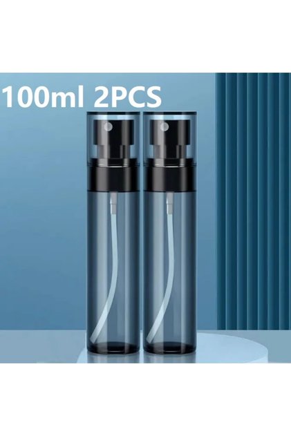 100ml 2pcs 2 Pieces of 30/60/80/100/120ml Spray Bottles, Black Plastic Fine Mist Mini Mr. Bottles fo