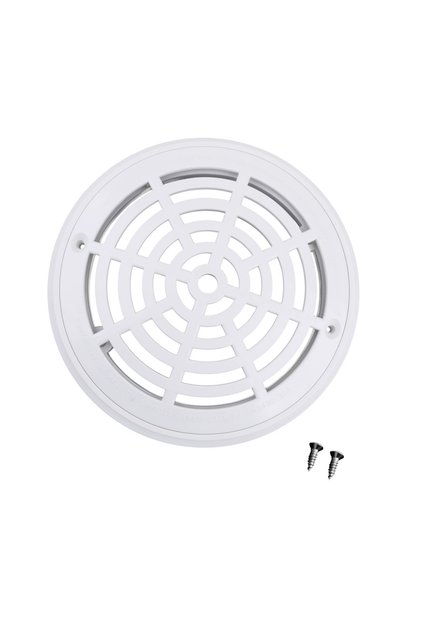 SP-1030 Pool Main Drain Cover the Top Grate Bottom Mounting Plates White Replacement Pool Drain Cove