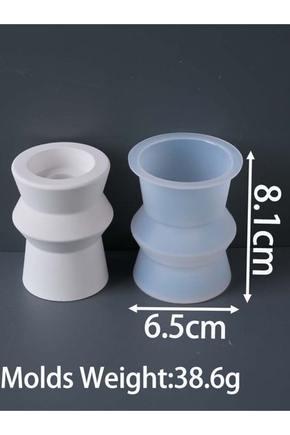 001 Nordic Style Roman Pillar Candle Holder Silicone Mold DIY Scented Candle Base Candlestick Gypsum