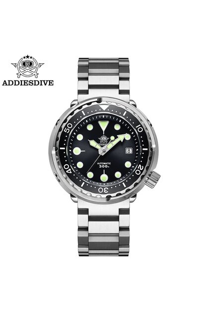 Black ADDIESDIVE2025 New Men's Mechanical Watch 8215 Movement Sapphire Glass Stainless Steel Watch N