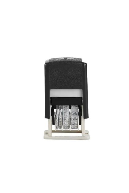 black DIY Handle Account Date Stamps Stamping Automatic Ink Return Mini Self-Inking Stamps for Offic