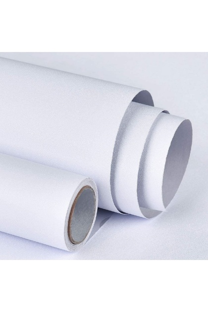 55x200CM YG- White 2/3/6m Matte Wallpaper White/Grey/Black Vinyl Self-Adhesive for Wall Shelf Liner