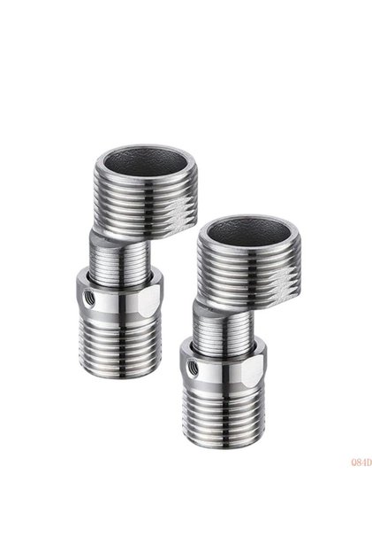 2PCS 304 Stainless Steel Eccentric Screw Corner 360° Rotation Freely Retractable Thickened Angled Cu