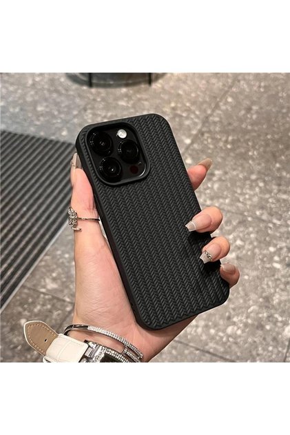 For iPhone 14Pro black Luxury Knitting Grain Phone Case For iPhone 11 12 13 14 15 16 Pro Max Plus X