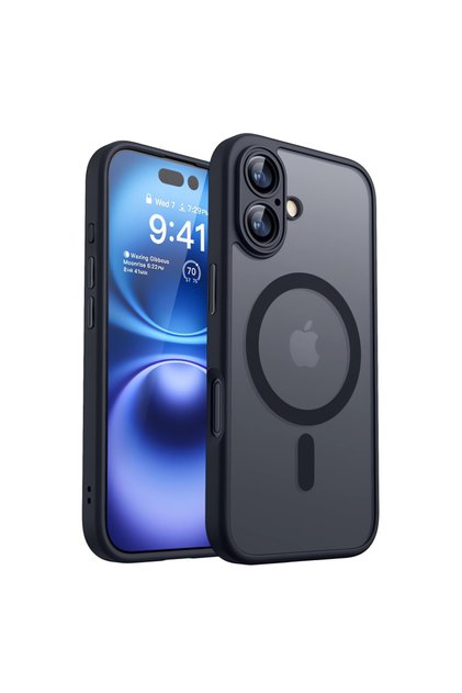 For iPhone 16 black Magnetic Luxury Armor Shockproof Case For iPhone 18 17 Air 16 15 14 13 12 11 Pro