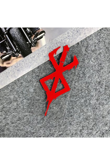 Red Berserker Motorcycle Sticker Waterproof Vinyl Decal for Motorbike Helmet Side Panel Car Window E