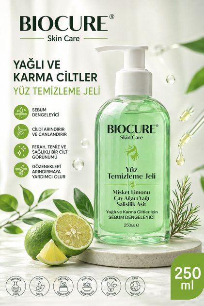 Facial Cleansing Gel Deep Cleansing Salicylic Acid for Combination and Oily Skin 250ml