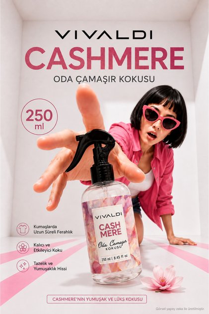 Kaşmir Oda ve Çamaşır Parfümü Sprey 250 ml – Kalıcı Ferahlık, Premium Oda Kokusu & Çamaşır Parfümü