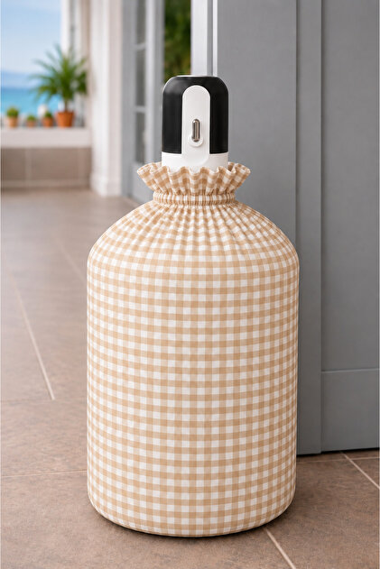 Beige Bottle Cover Double Elastic Dispenser Cover