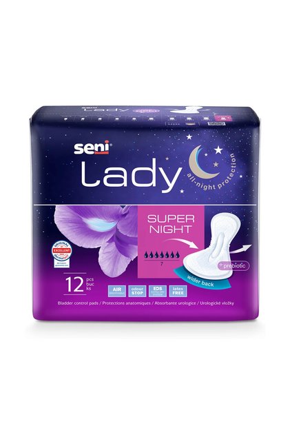 Lady Super Night Absorbante Urologice pentru Femei 18x37 cm, 12 bucăți