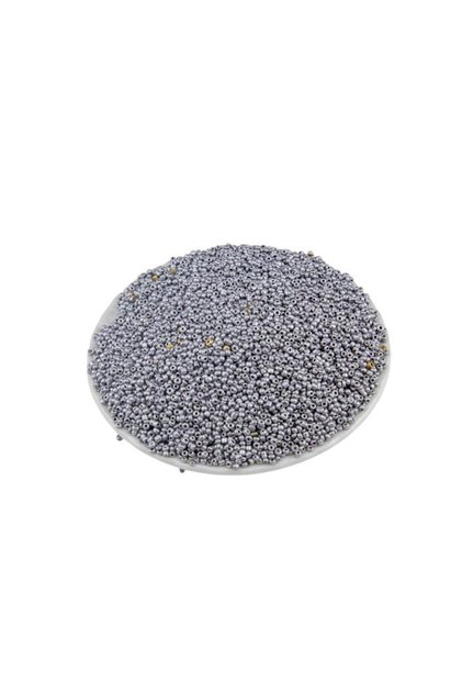 Matte Silver Plated (11/0) 2 mm Sand Beads 100 Gr