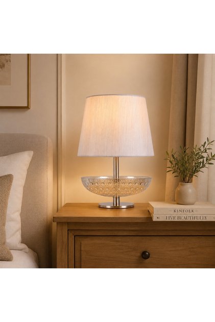 Highpoint Table Lamp with Functional and Attractive Design for Everyday Use in the Home, White