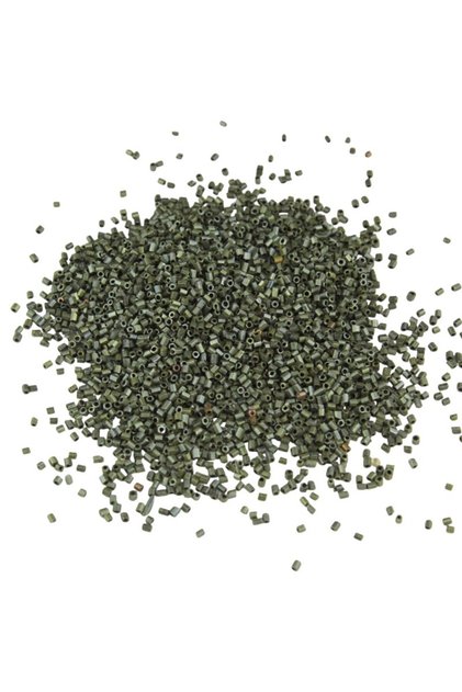 Cut Beads Plated Green 2X1.5 mm (100 Gr 4000 Pieces)