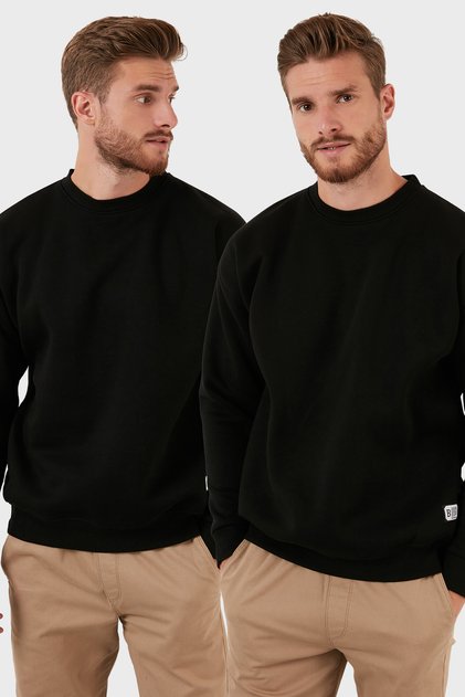 Regular Fit Crew Neck Ribbed 2-Pack Sweat Men's Sweat 5905255S2