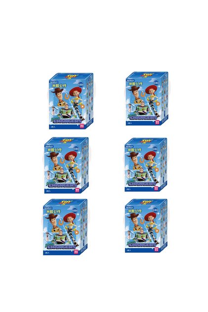 6 قطع عشوائية من دمى JANDOOM Toy Story5 المصغرة على شكل حبوب الأرز، شخصيات Buzz Lightyear وWoody وJessie وRex