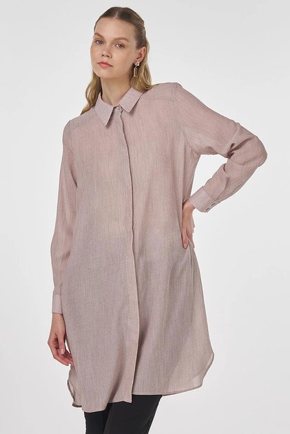 Uzun Basic Tunik Bordo