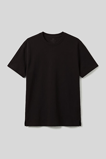 Kahverengi Rahat Form Esnek Nefes Alabilir Erkek T-Shirt - 88495
