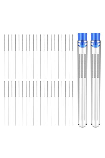 0.4MM-40PCS 40Pcs 3D Printer Nozzle Cleaning Kit 0.4mm Stainless Steel Needles Universal Cleaner Too