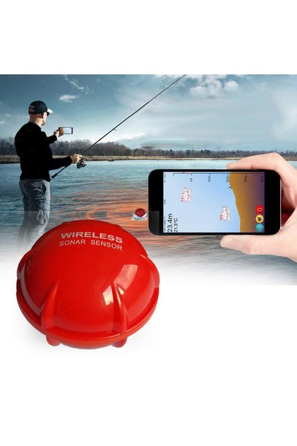 red FindFish Wireless Fish Finder Sonar Sensor Echo Sounder for Fishing - New Technology in Portable