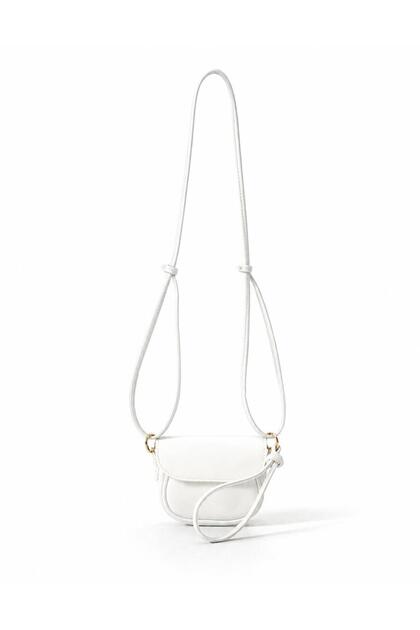 Women's Crossbody White Bag with Adjustable Knot Detail Strap