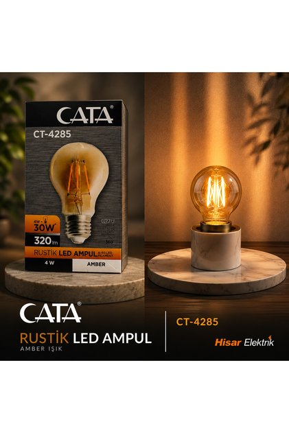 RUSTİK LED AMPUL 4W AMBER 1800K