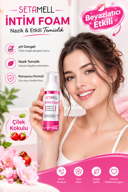 İntim Foam Köpük Genital Bölge Koku Giderici Beyazlatıcı Sıkılaştırıcı-