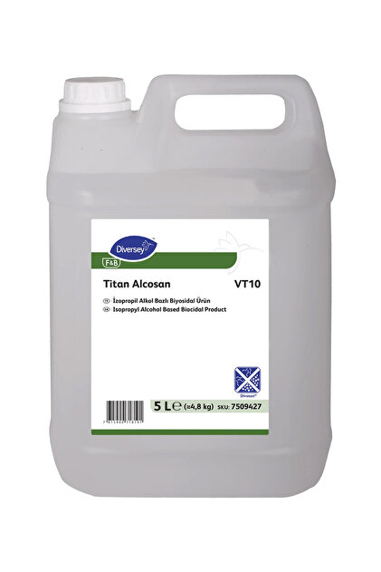 Titan Alcosan VT10 Alkol Bazlı Yüzey Dezenfektanı 5L (4,8 Kg)