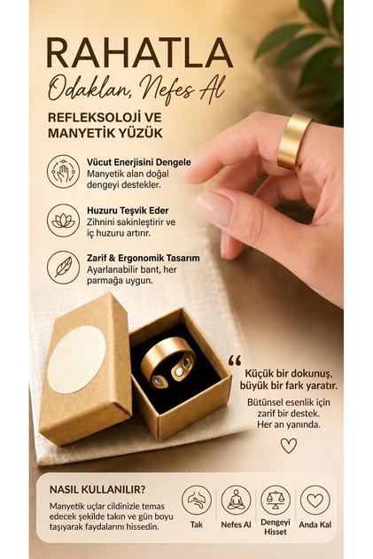 Magnetoterapi Yüzüğü - Manyetik Terapi (2 Adet)