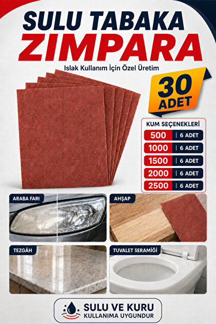 CNR El Su Zımpara Kağıdı Far Temizleme Araç Parlatma Seti 500-1000