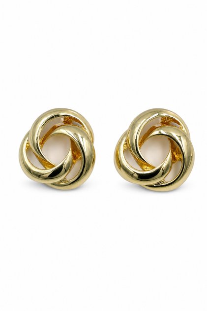 Modern Knot Design Yellow Color Bijouterie Earrings Stylish and Elegant Accessory for Women