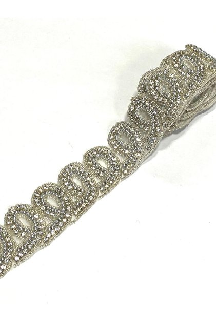 Stone Strip / 90 cm / Stone Strip with Vertical Stones / Silver