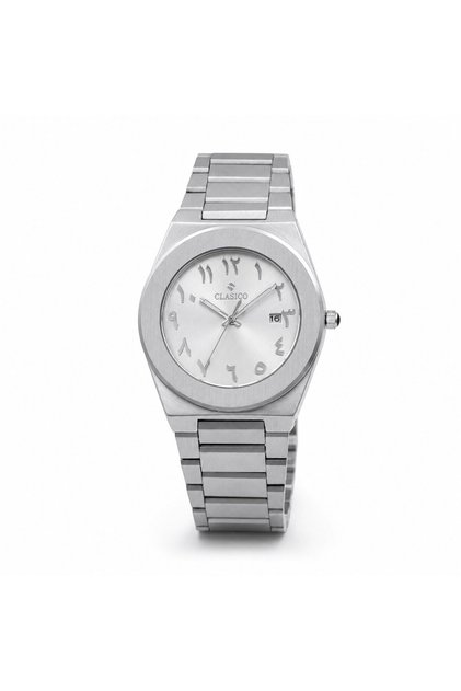 Fakhr Men’s Stainless Steel Analog Watch – Quartz Movement | Tough Built | Premium Silver Finish