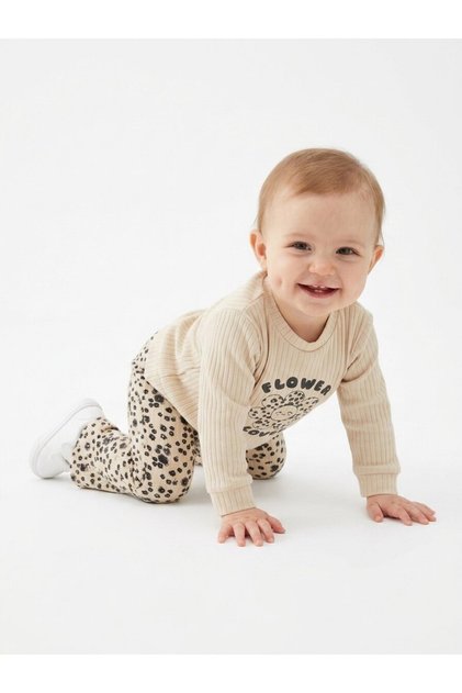Cotton Floral Patterned Baby Girl Set
