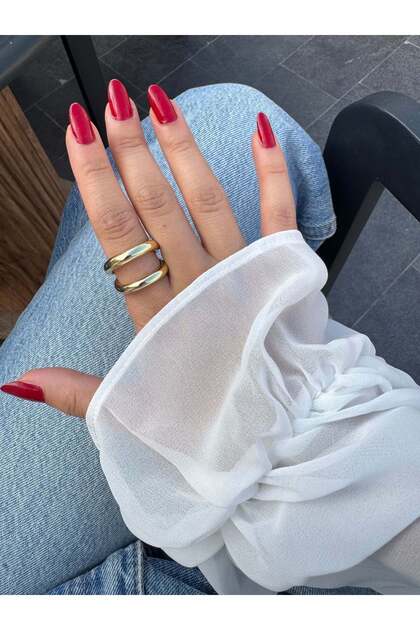 Double Sided Gold Basic Ring
