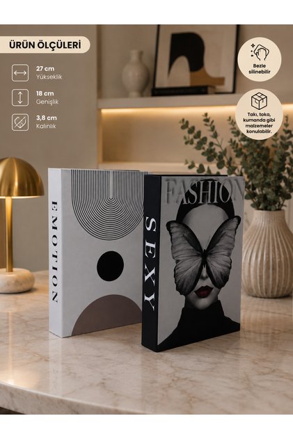 Decorative Book Box Set of 2