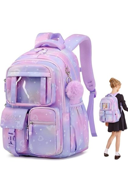 Mylind Rabbit Design Sequin Backpack Primary School Student Bookbag Adult Schoolbag