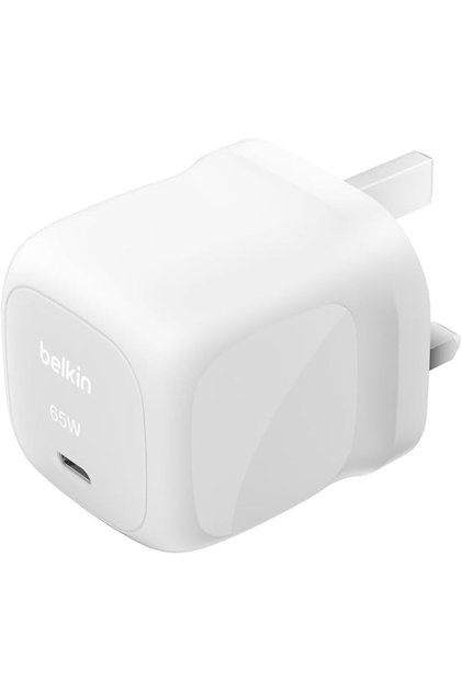 شاحن حائط بيلكن 65 واط USB-C، طقم شحن سريع من النوع C - متوافق مع أجهزة آبل آيفون 16/15/14/13