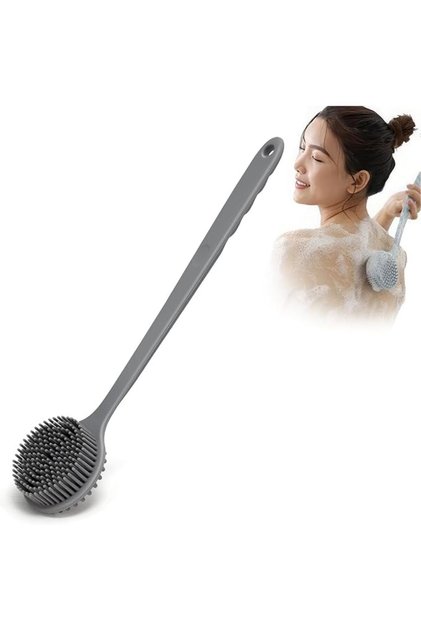 Toll House Silicone Shower Cleaning and Body Scrubber, Gentle Cleaning for Skin and Back, Durable and Easy to Clean,