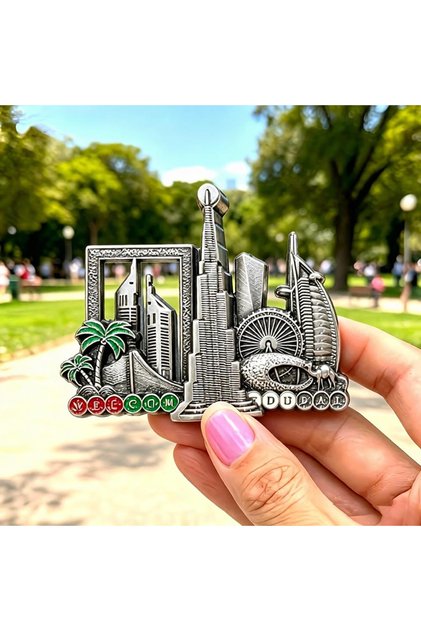R527 Metal refrigerator stereo relief Burj Khalifa Sailing Hotel commemorative magnetic travel Wenchuang home decoration magnetic souvenir