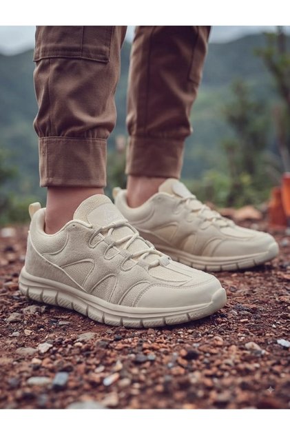 Men's Non-Yellowing Sole Imported Suede Sneaker Shoes-Beige