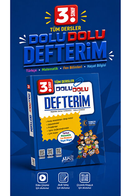 3.SINIF TÜM DERSLER DOLU DOLU DEFTERİM