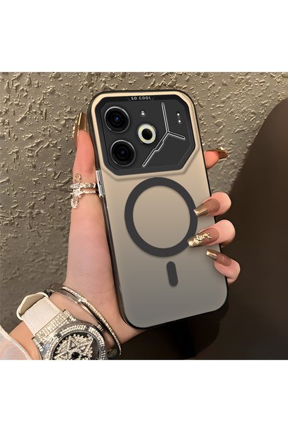 Tecno Pova 6/Pova 6 Pro 5G Uyumlu Şık Minimal Halka Desenli Telefon Kılıfı, Mıknatıslı Değildir