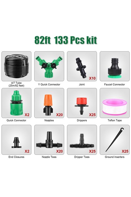25M Irrigation System Garden Tools Drip Watering Kits Automatic Watering Hose With Adjustable Conven