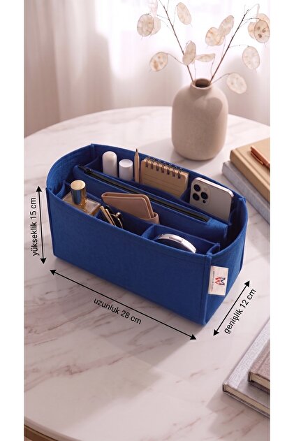 Alti Bolmeli Clutch Cantali Organizer Cobalt Blue Color 28 X 15 X 12 Dimensions (Length X Height X Width)