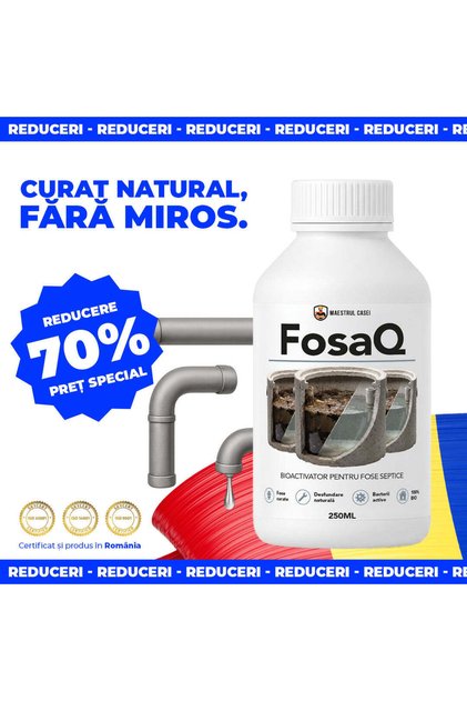 FosaQ – Bioactivator puternic pentru fosse septice, elimină mirosurile | 250ml