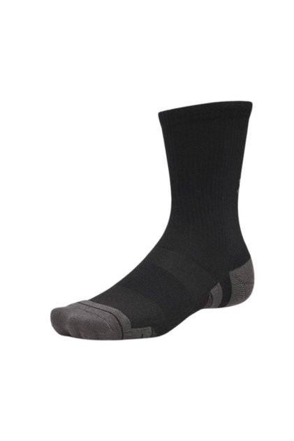 New Ua Perf Tech 3Pk Crew 6015139-008 Black Socks