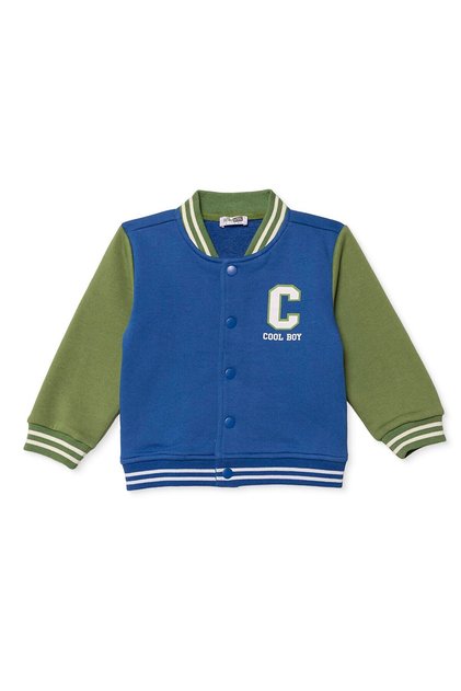 HelloBaby Erkek Bebek Kolej Ceket Ayı Baskılı Düğmeli Hakim Yaka Long Sleeve