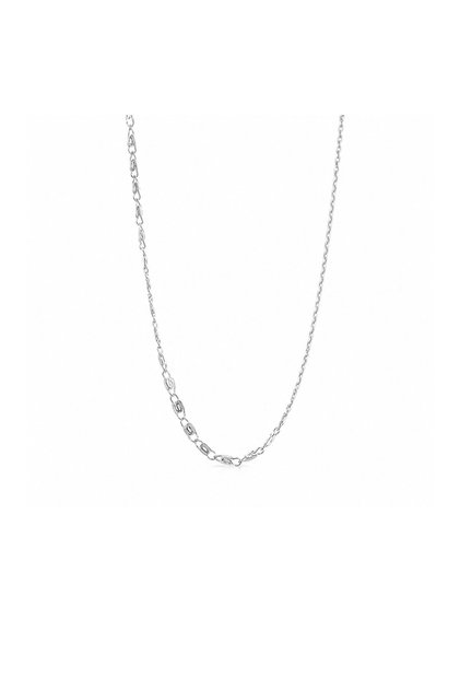 Lănțișor din argint 925, model rotund plat, 39 cm, 1,4 g, argintiu