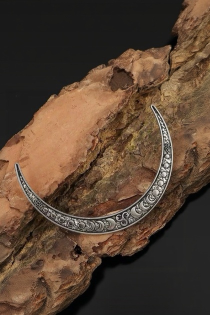 Crescent Moon Shaped Women's Hair Bun Clip 10 cm Diameter